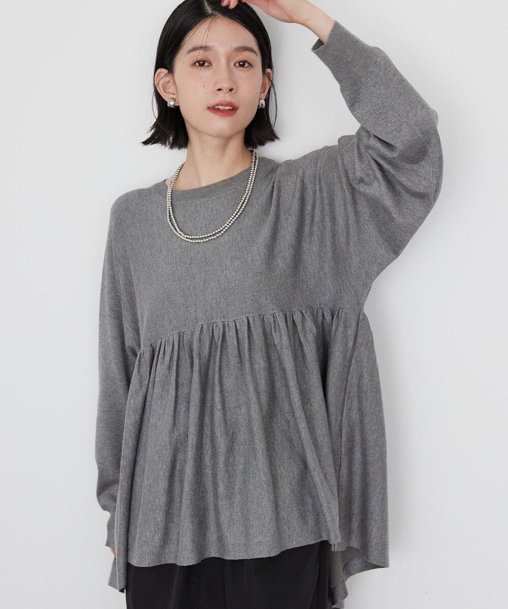 AMERICAN HOLIC ティアードギャザーニットプルオーバー 