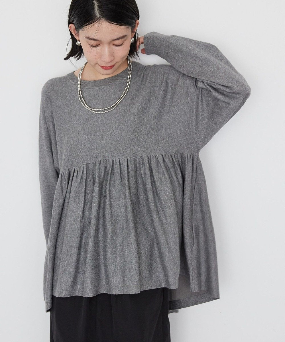 AMERICAN HOLIC ティアードギャザーニットプルオーバー 