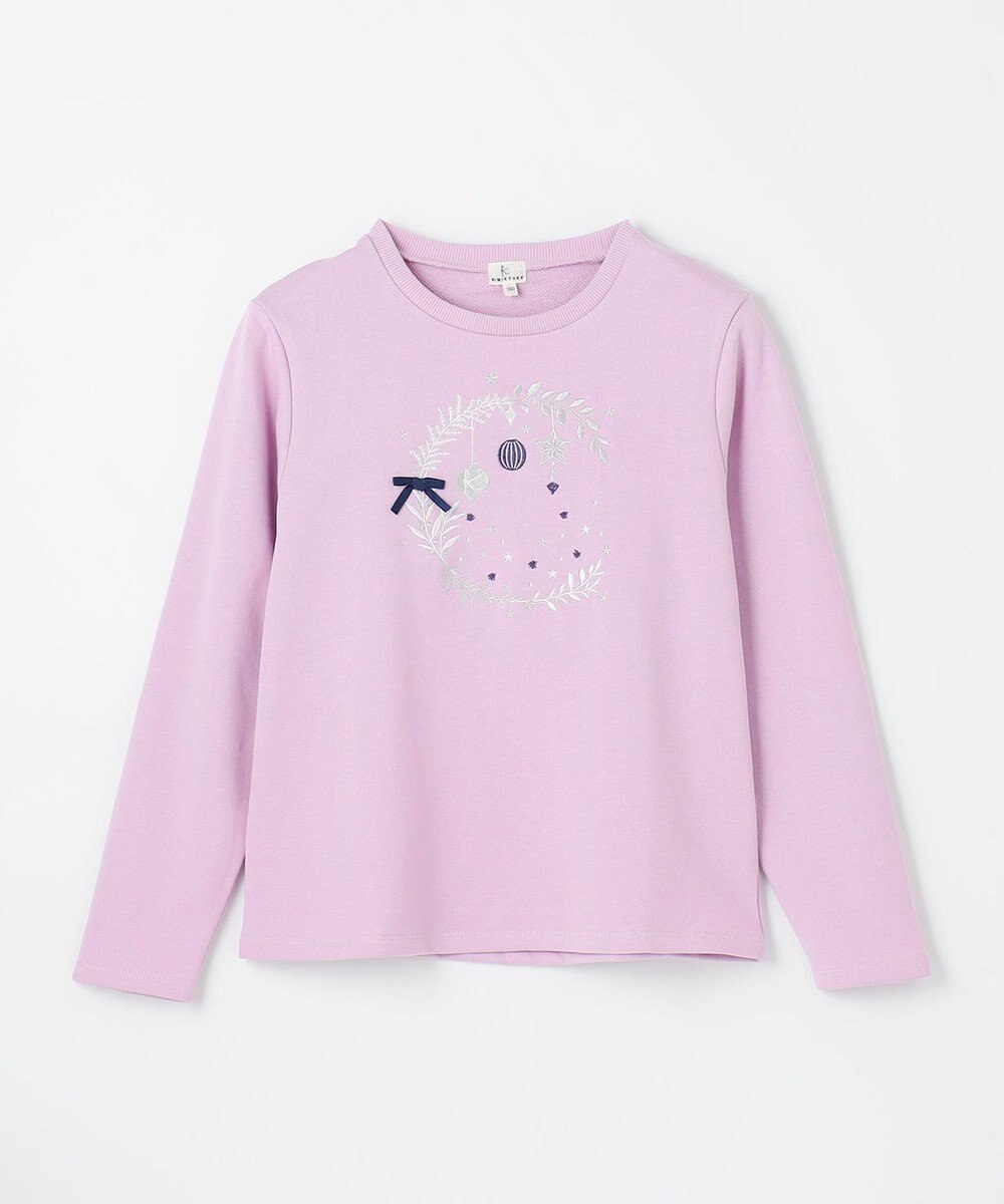 組曲 KIDS 【150-160㎝】オーナメント刺繍 トレーナー 