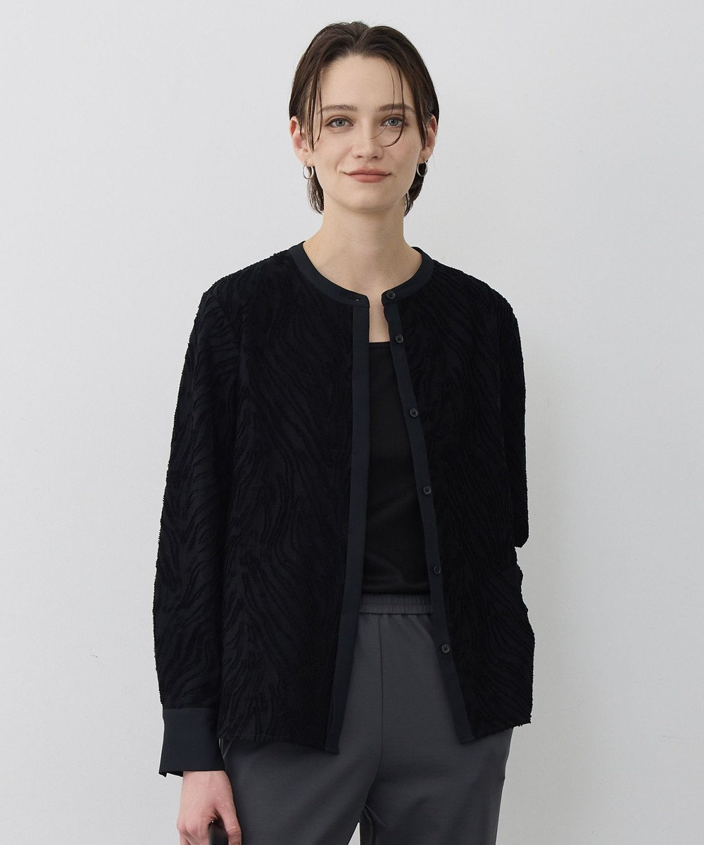 ICB L カットジャガードジャージー デザイントップス 