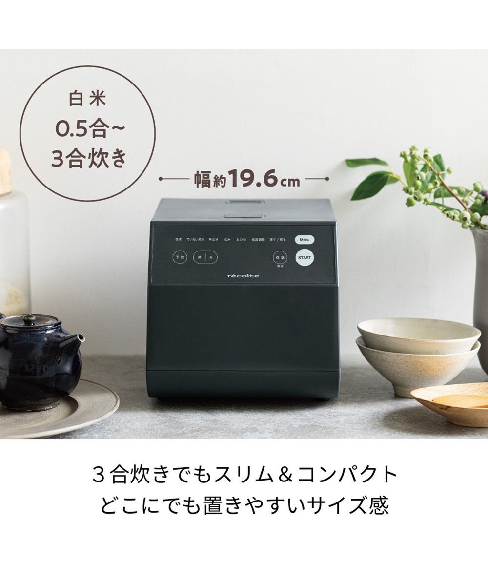 YAMATO テーブル＆キッチン 【レコルト】クッキングライスクッカー  グレー  RCR-2(GY) 