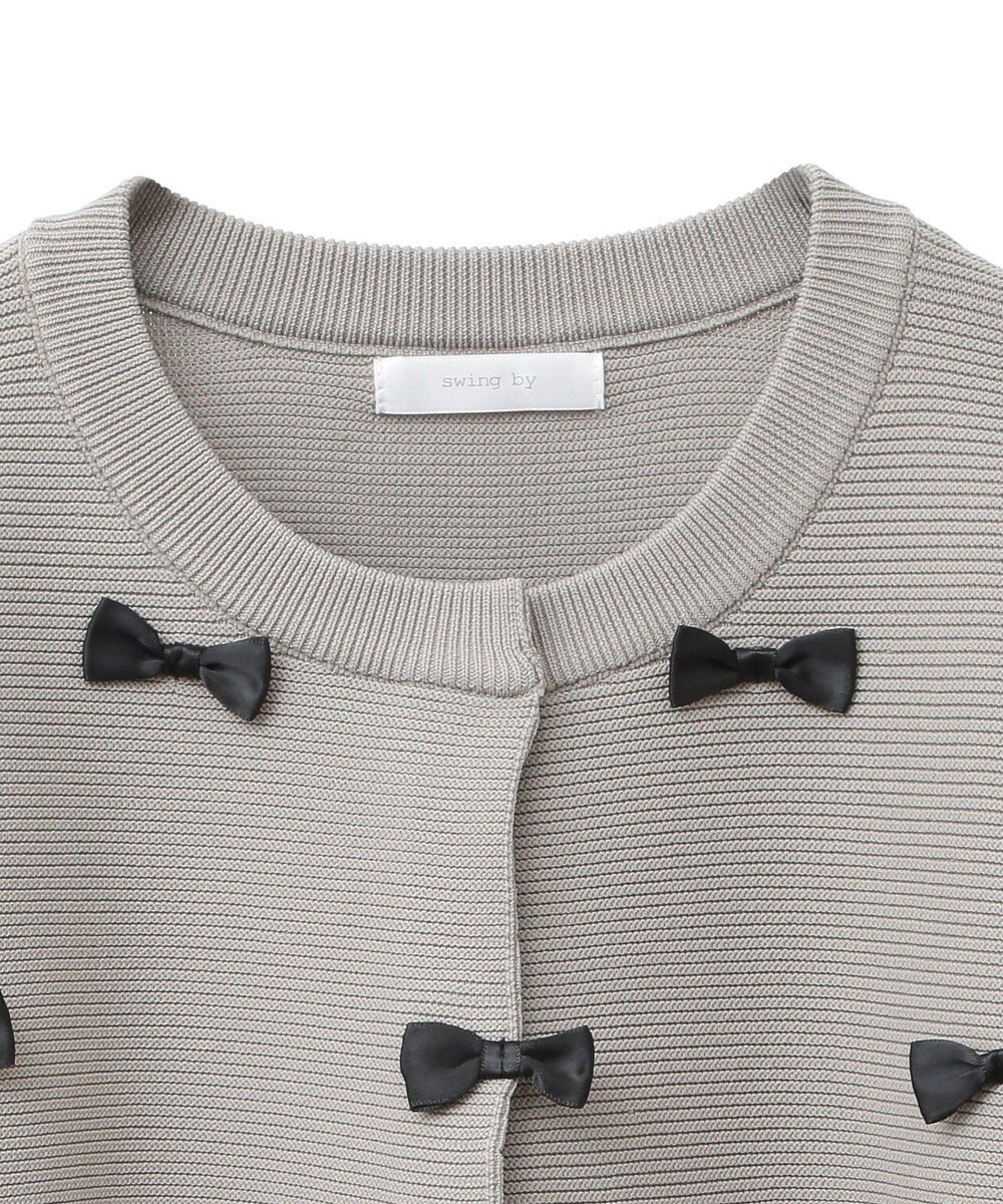 Green Parks ・ｓｗｉｎｇ　ｂｙ　メニーリボンニットカーディガン 