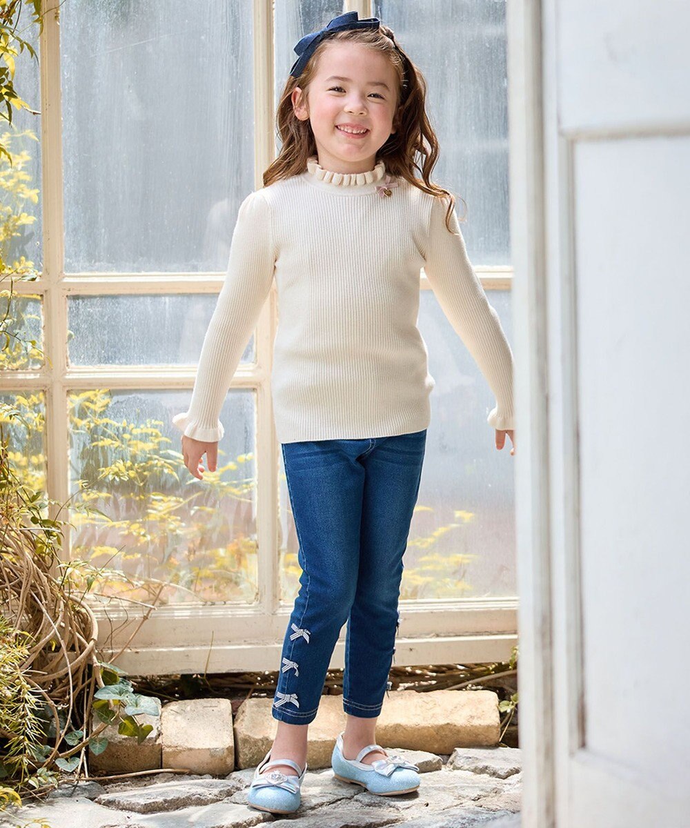 ANY KIDS 首フリルしあわせタッチニット 