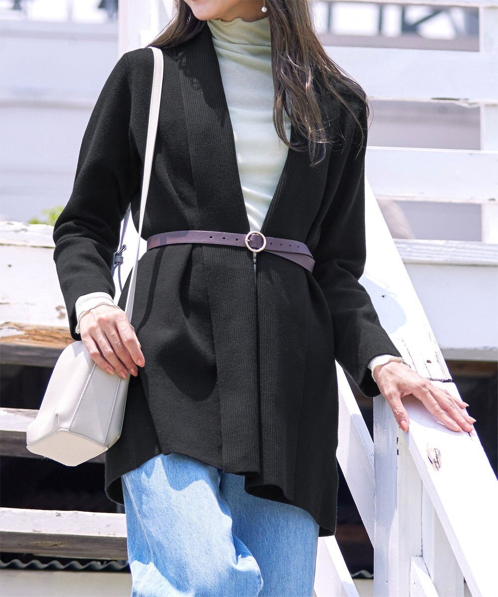 Tiaclasse 【新色追加・洗える】ミラノリブミドル丈カーディガン 