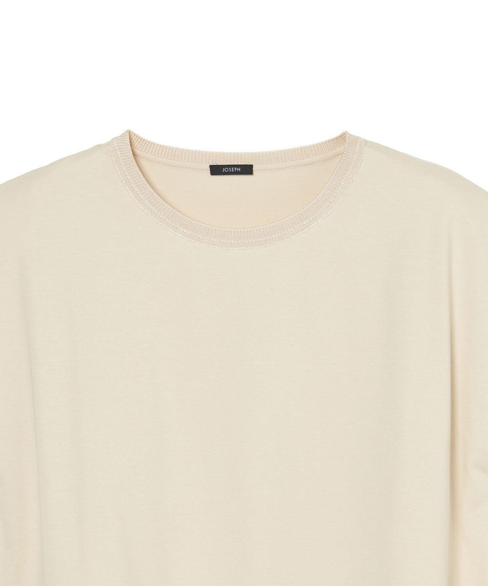 JOSEPH 【洗える】ポプリンジャージー　キャップスリーブティーシャツ 