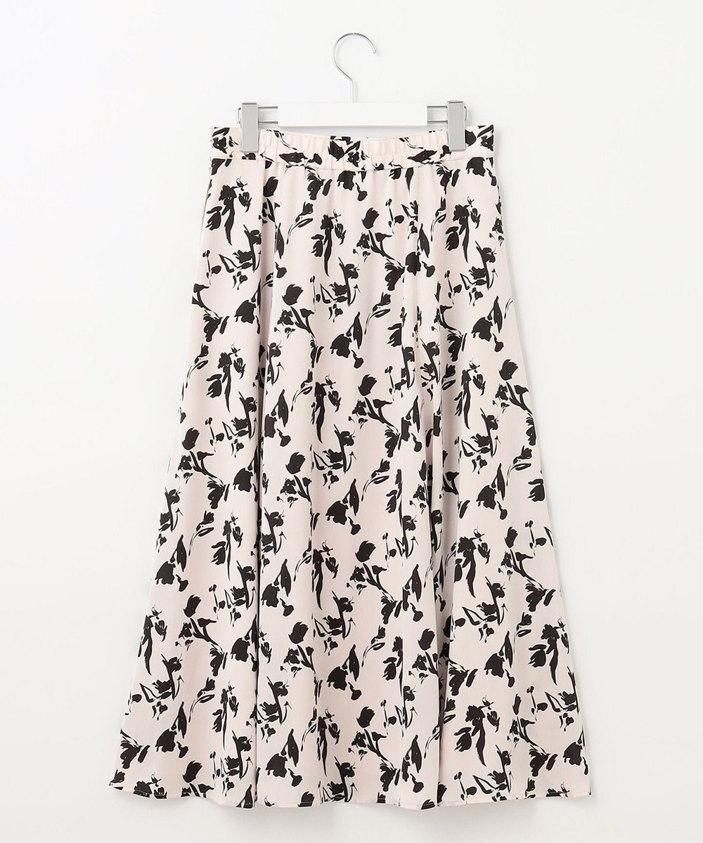 23区 ペイントフラワープリント スカート 