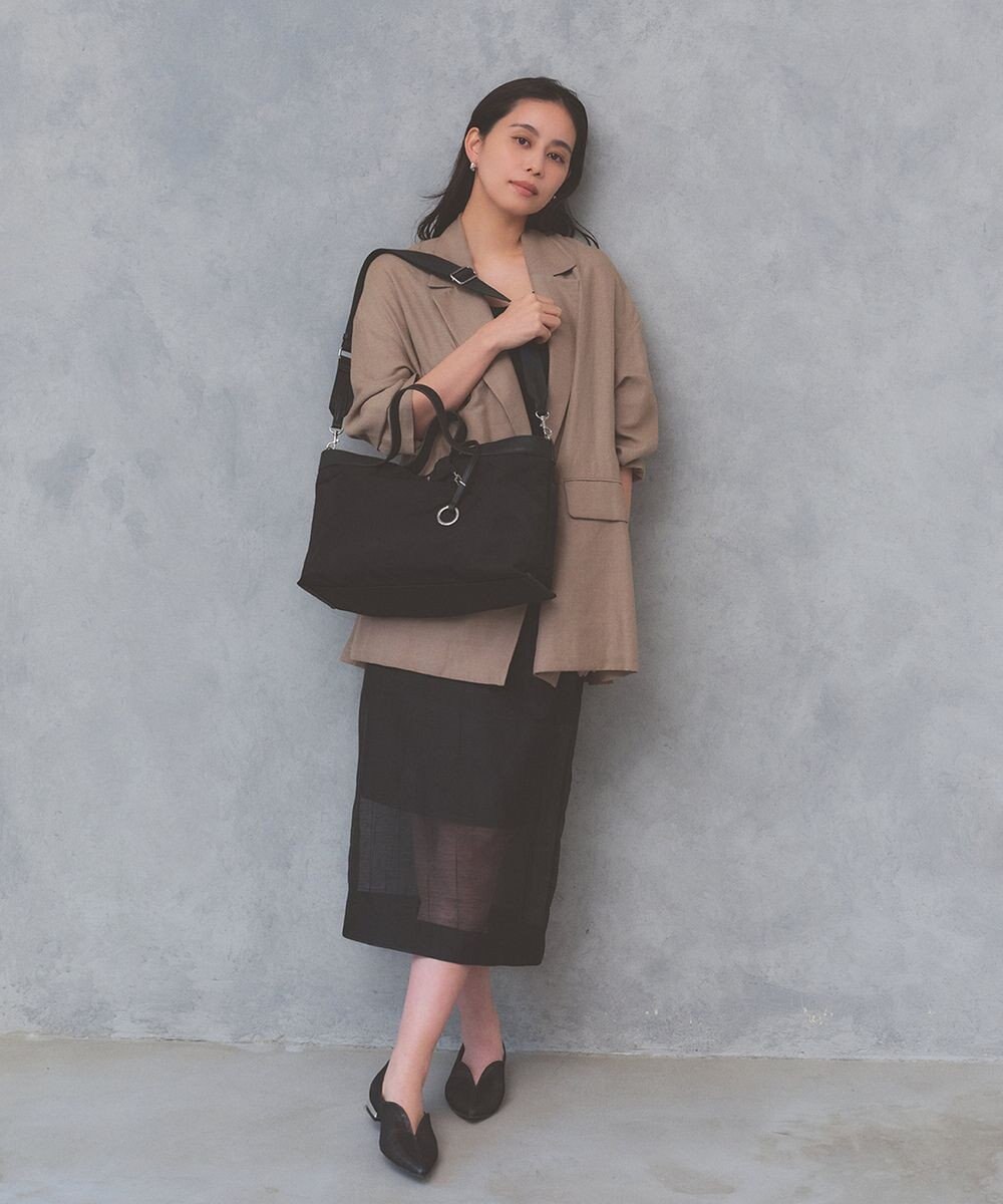 TOPKAPI 【Breath TOPKAPI】MORPH モーフ リンクルナイロン 2way ワイド トートバッグ チャーム付き　軽量 / 撥水 