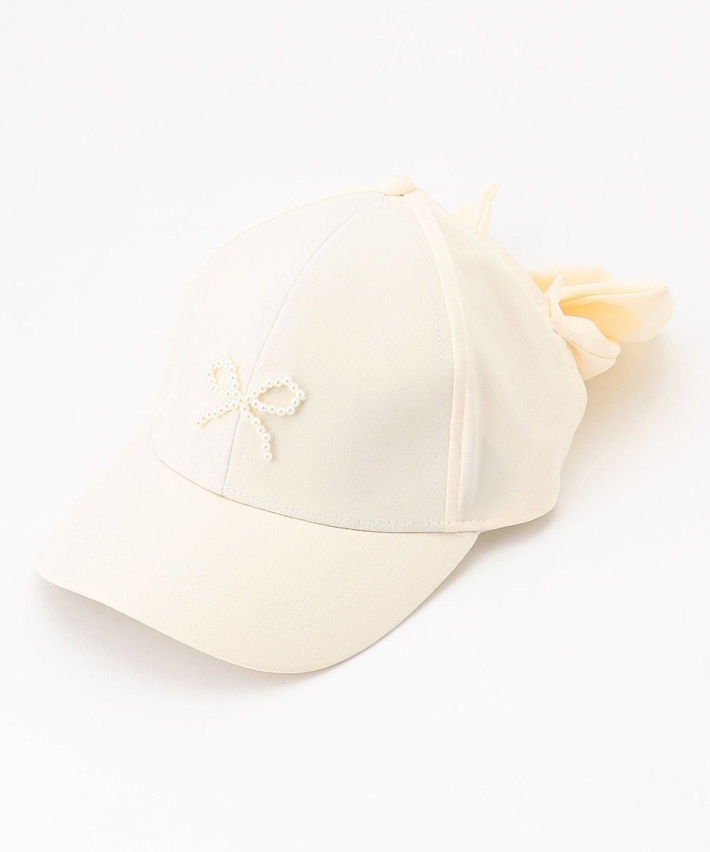 ANY KIDS 【日よけ付き】リボンキャップ 