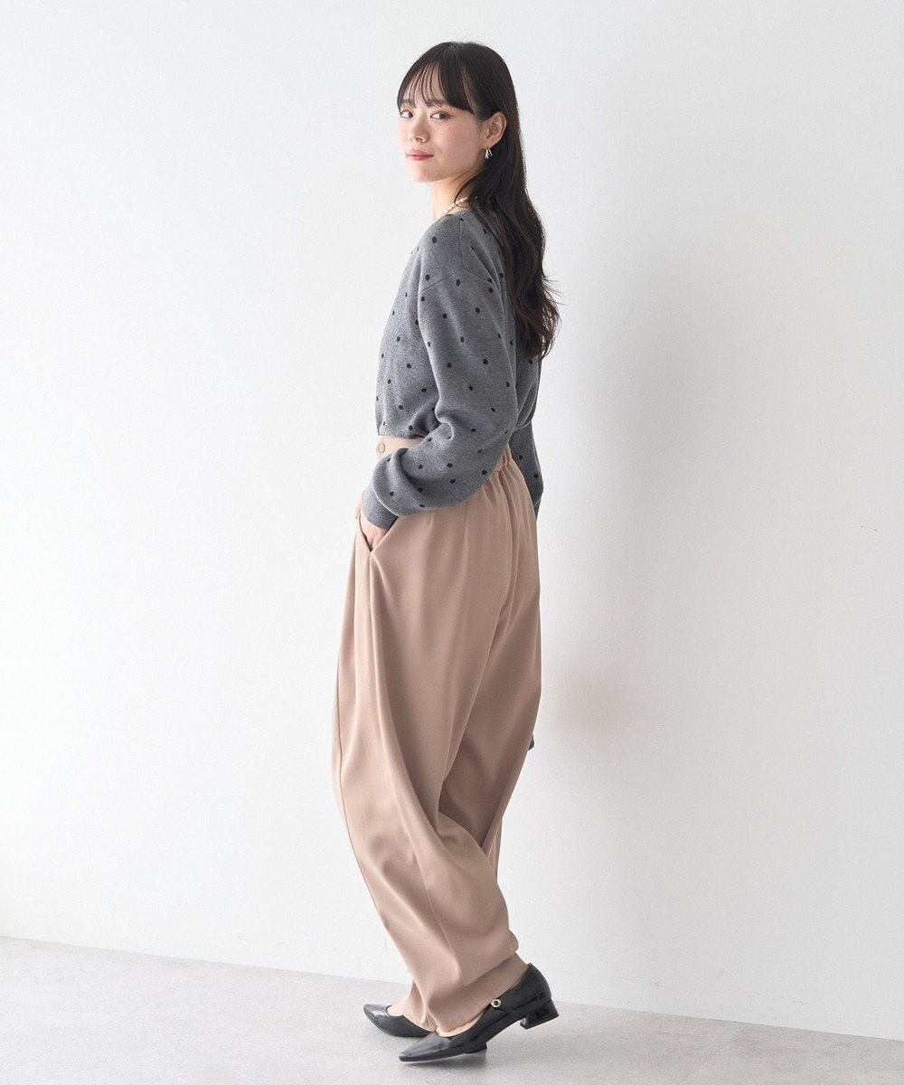 earth music&ecology ドットジャガードカーディガン 