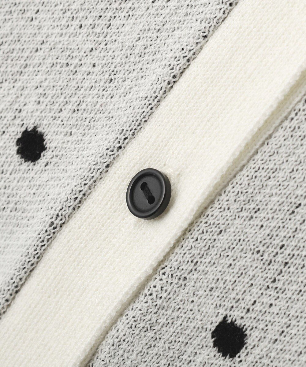 earth music&ecology ドットジャガードカーディガン 