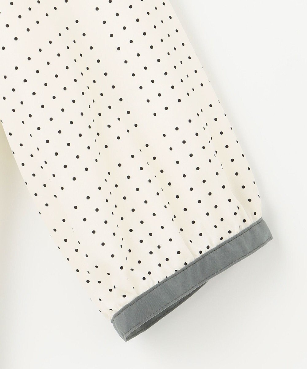 J.PRESS LADIES S 【洗える】ブロックドットプリント バンドカラー ブラウス 