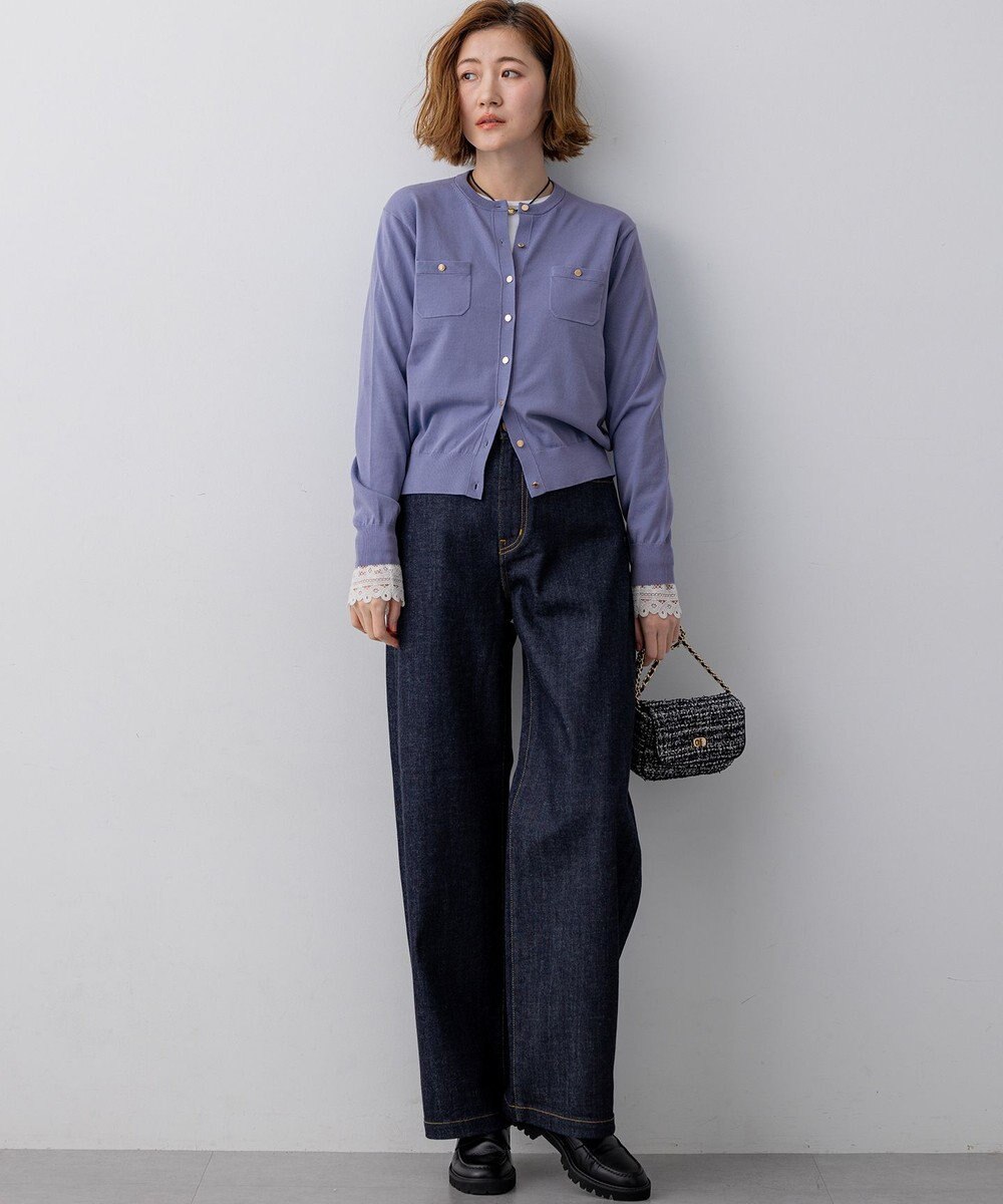 23区 L 【先行予約】プレミアムビオコットン ポケット カーディガン 