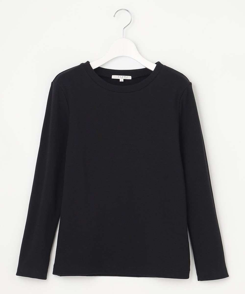 23区 L 【SLOW/洗える】ミドルフライスジャージー ロングTシャツ 