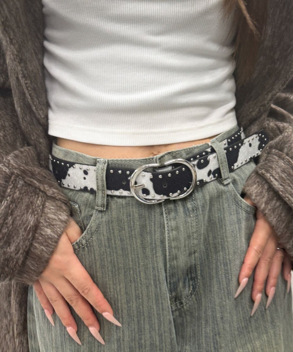 WEGO Lダブルリングスタッズベルト 