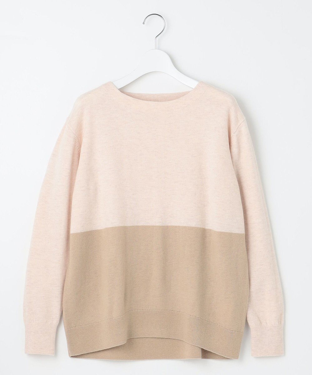 自由区 【洗える】セミウーステッドウールボートネック ニット 