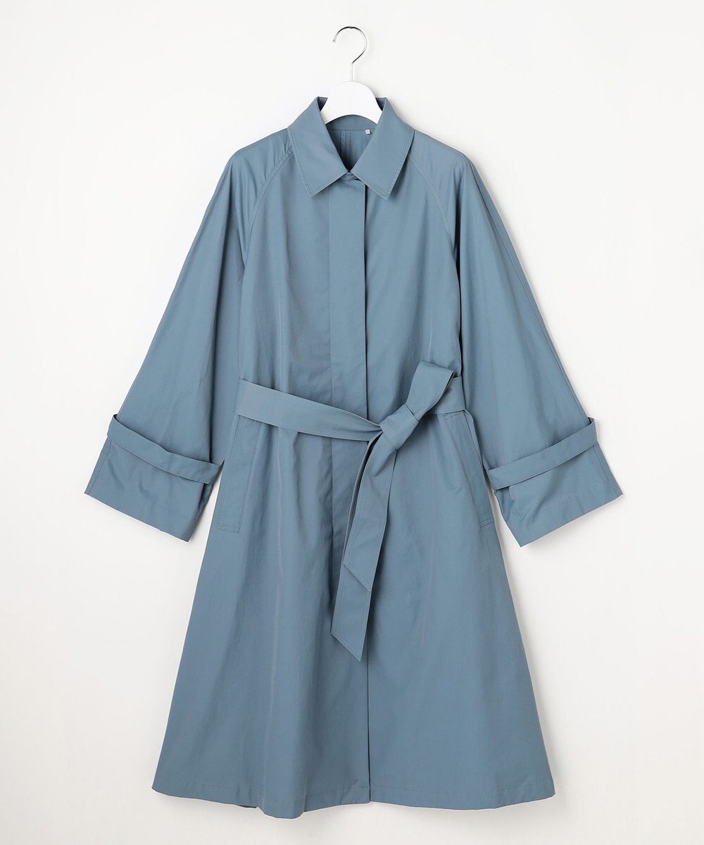自由区 【春の必需品・オンオフ使える】コットンナイロンバルカラー コート 