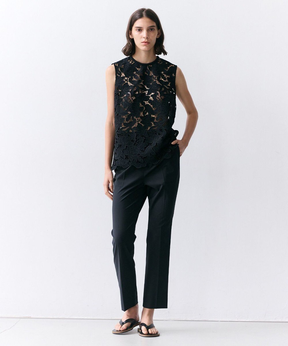 BEIGE， CITRINE / エンブロイダリーレースノースリーブブブラウス 