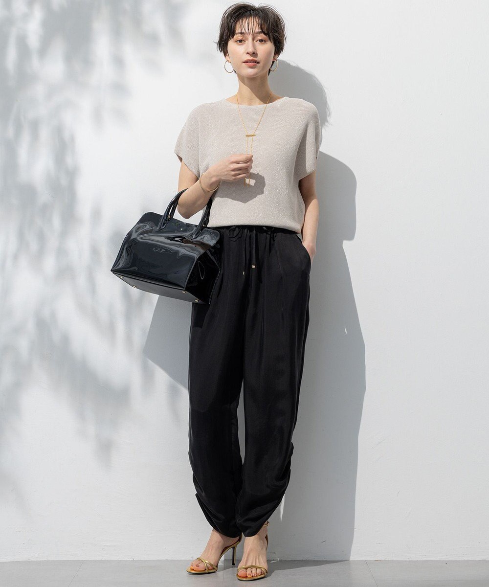 23区 【接触冷感/洗える】フィブリルツイル シャーリング パンツ 