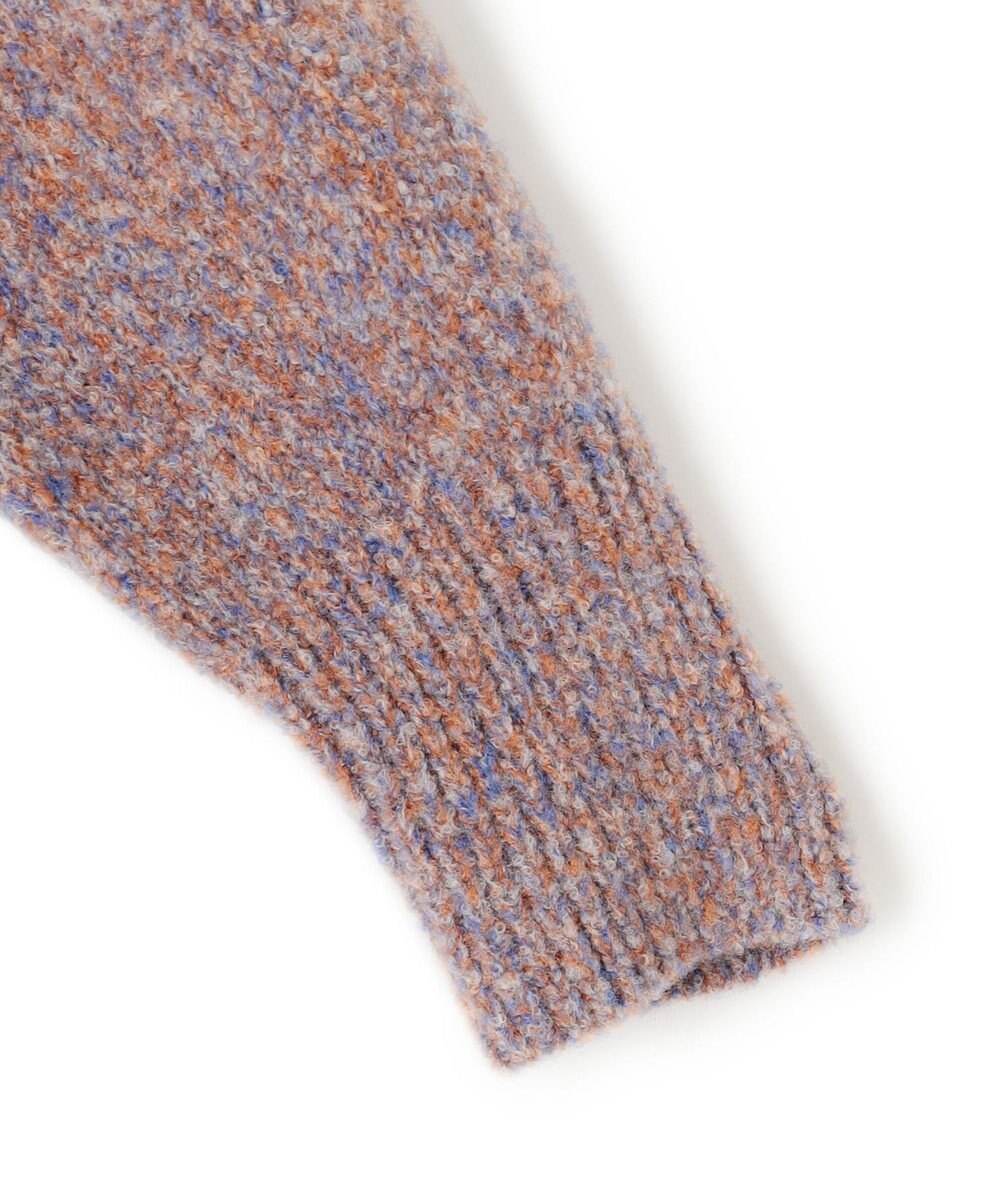 23区 【洗える】ミックスブークレ サイドスリットタートルニット 