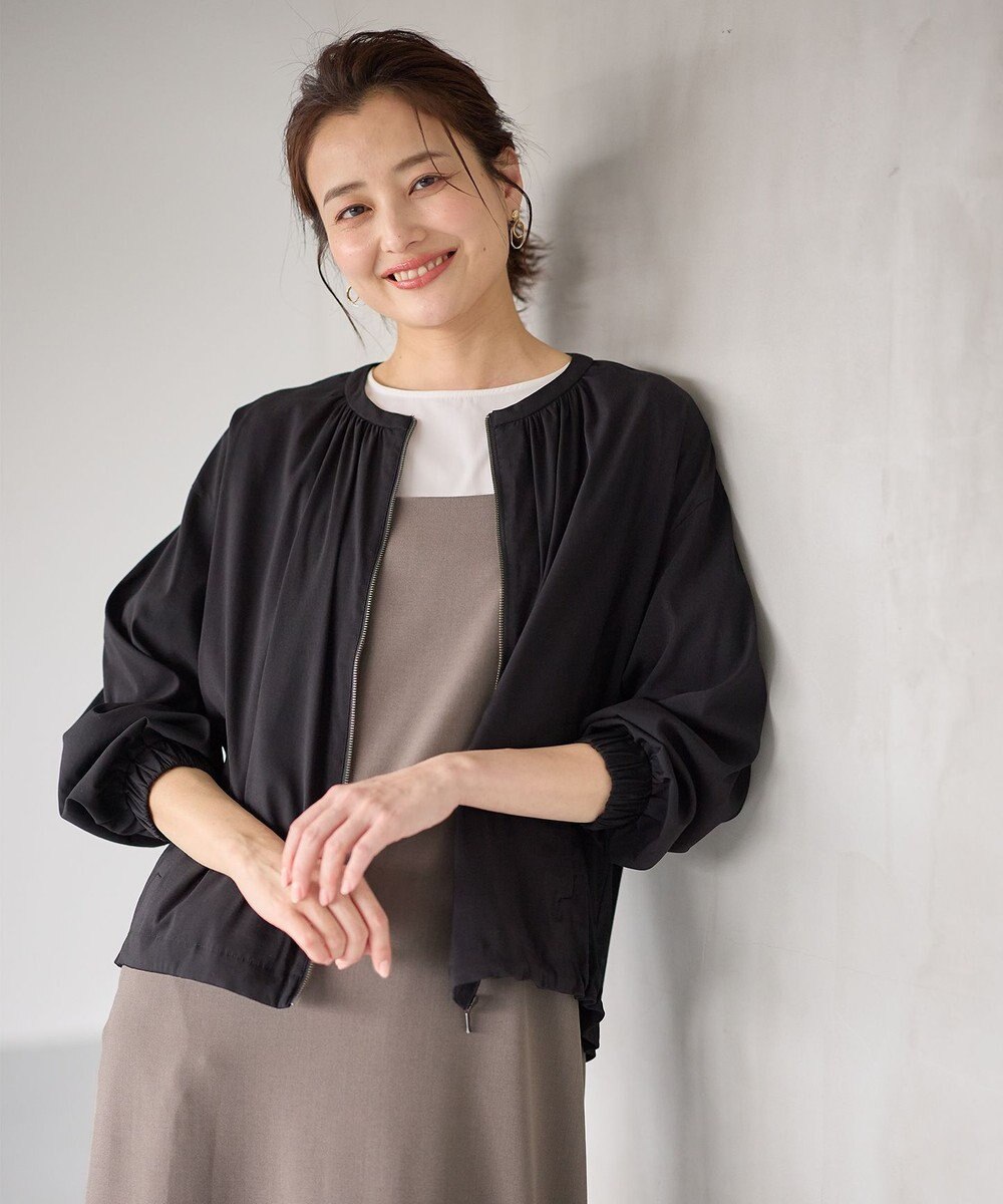 ANY 【洗濯機可能/接触冷感/UVケア/イージーケア】清涼リラックスブルゾン 