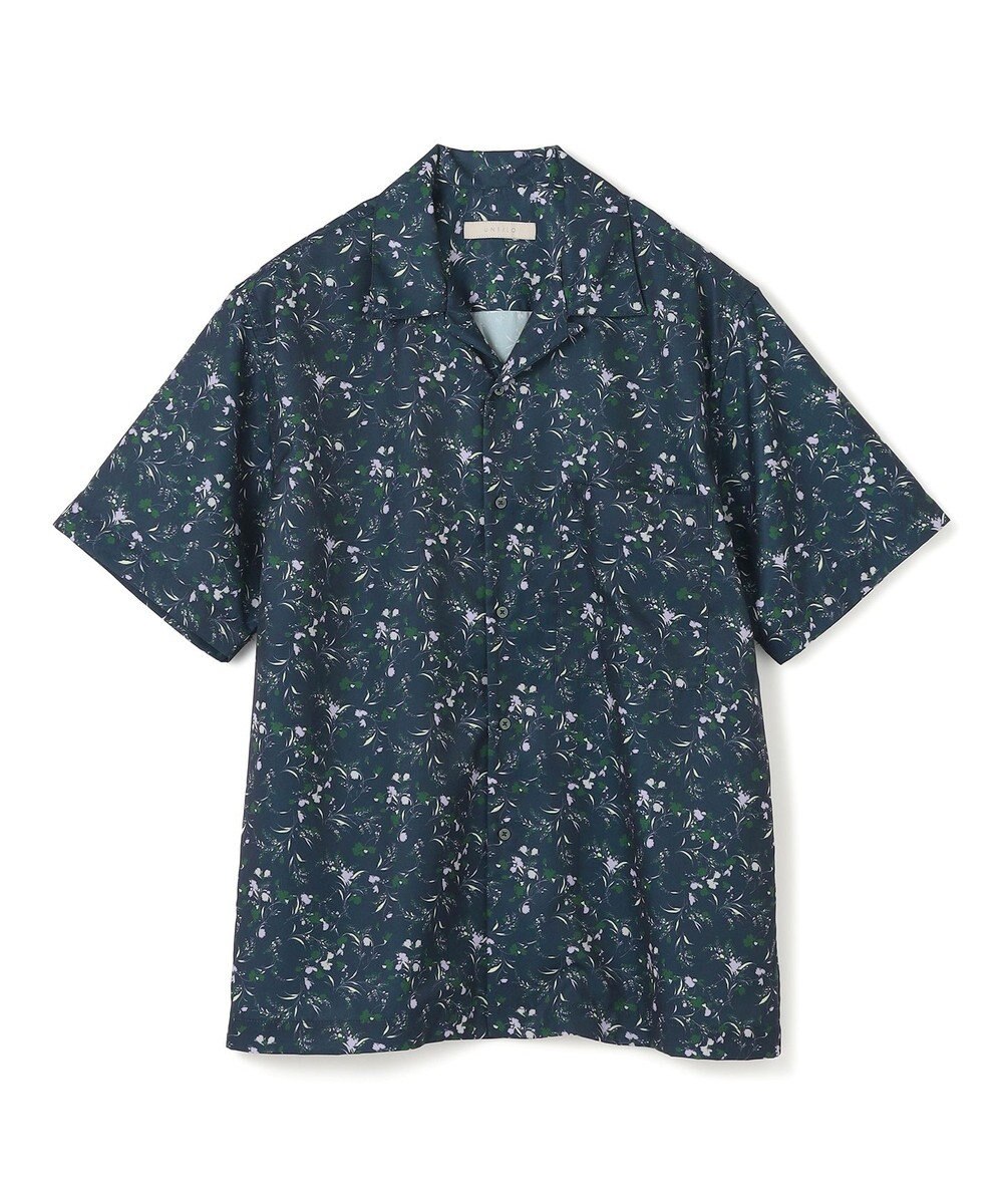 UNFILO MENS ボタニカルプリント オープンカラーシャツ【ギフトにもおすすめ】 