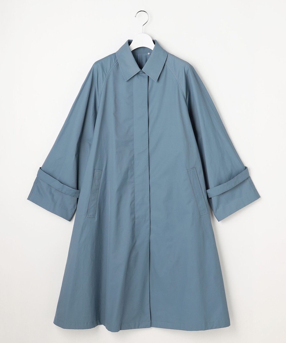 自由区 【春の必需品・オンオフ使える】コットンナイロンバルカラー コート 