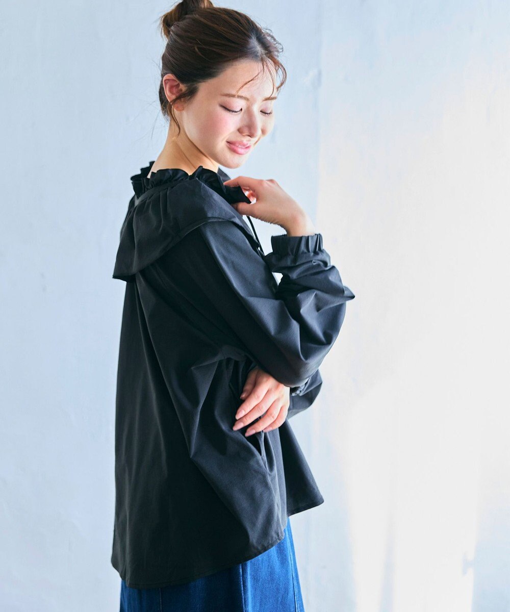 Feroux ラッシュガード ケープギャザー ブラウス 