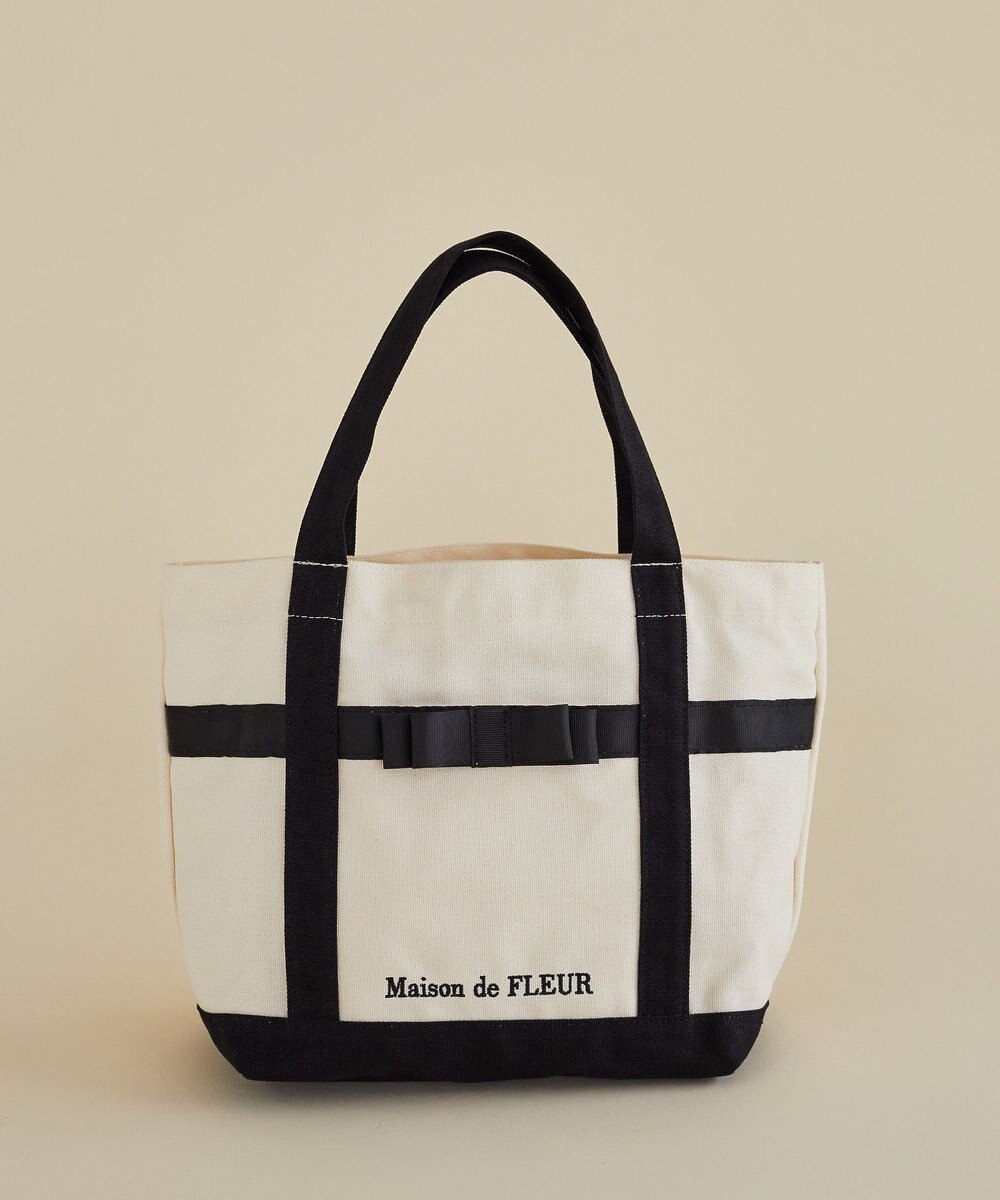 Maison de FLEUR マルチポケット帆布トートSバッグ 