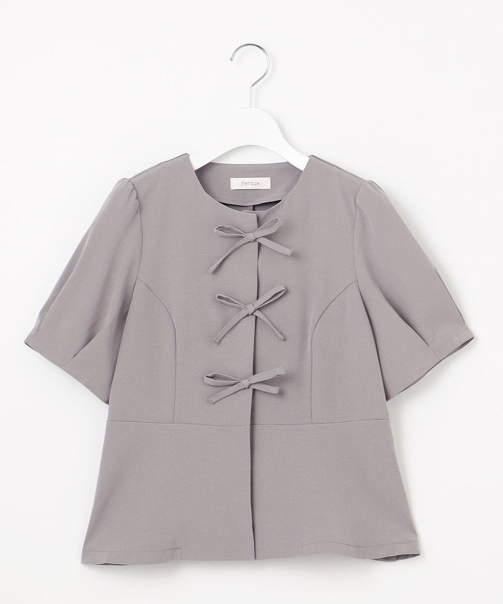 Feroux リボンブラウス ジャケット 