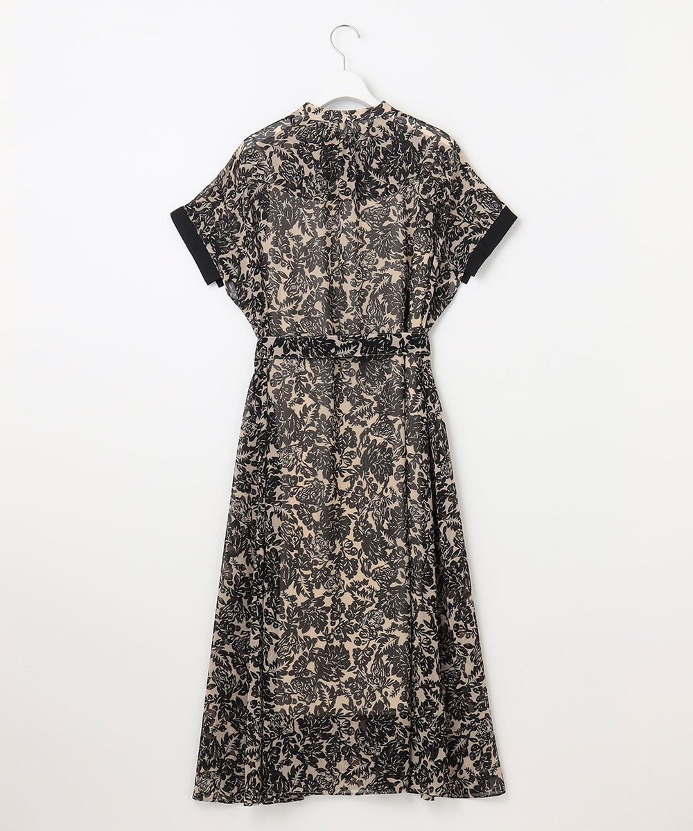 23区 ボタニカルプリント フレア ワンピース 