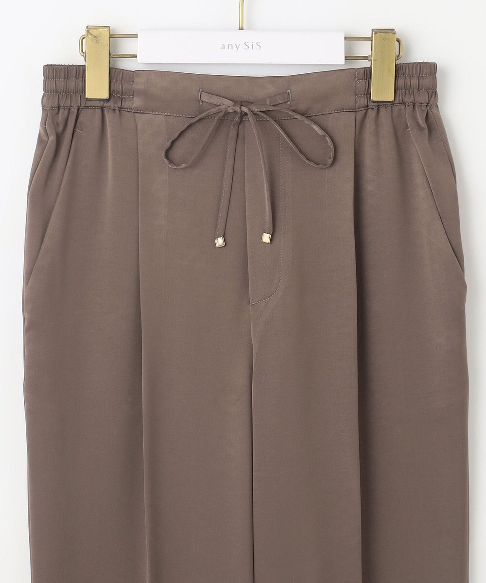 ANY SIS 【洗える】サテンドロストイージー パンツ 