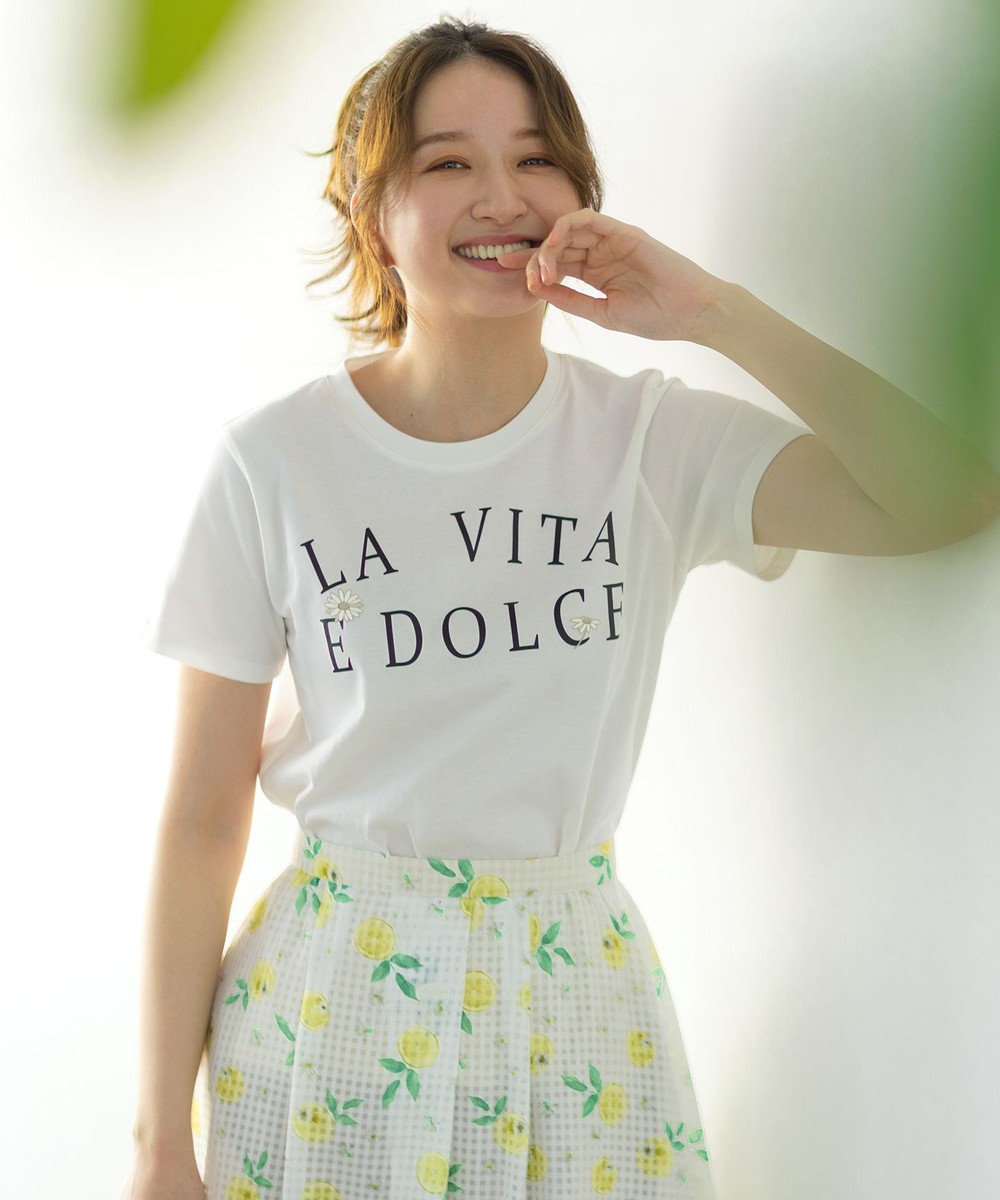 TOCCA 【WEB限定】【TOCCA LAVENDER】LA VITA E DOLCE T-Shirt Tシャツ ホワイト系5