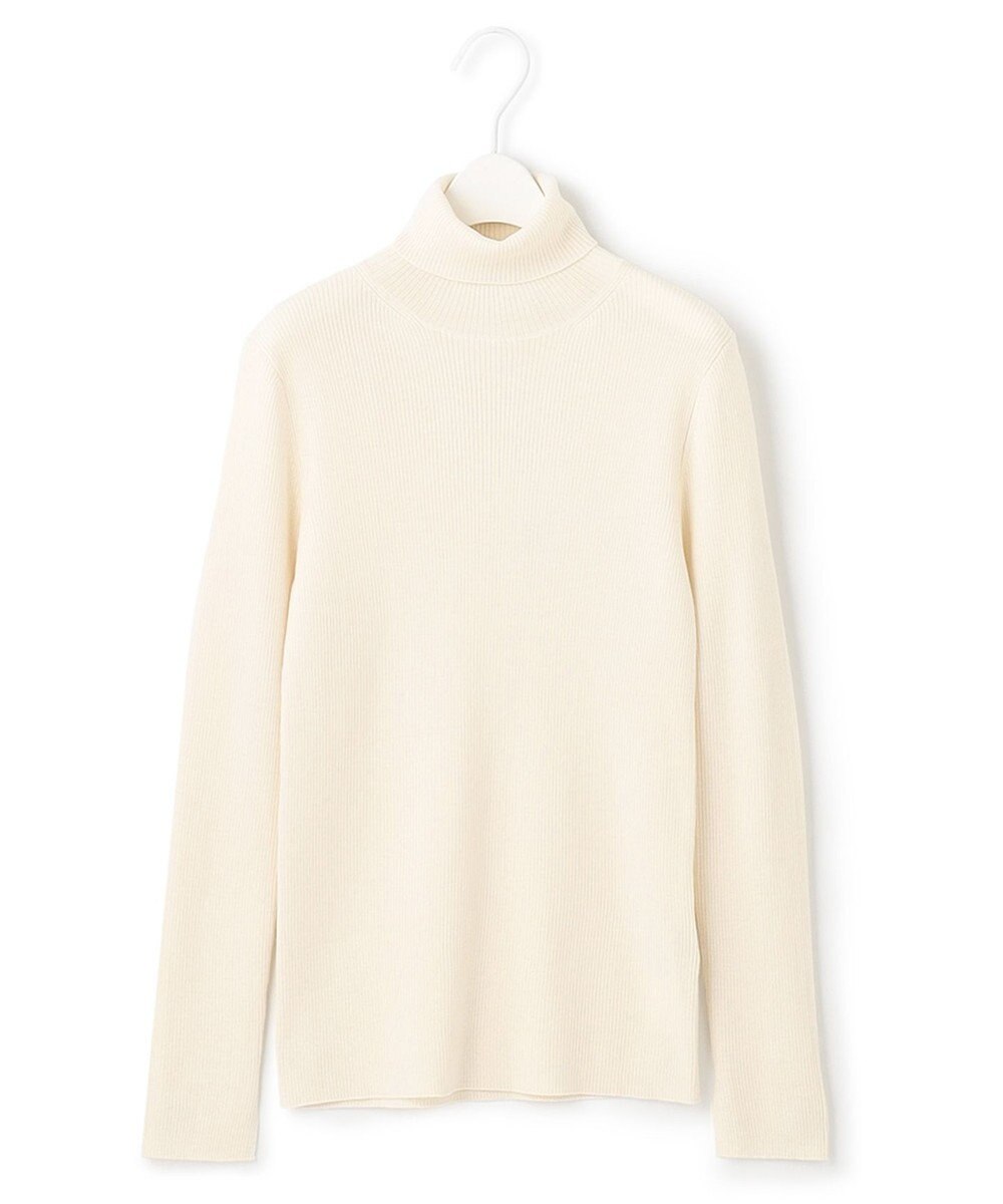 ICB 【洗える】エクストラファインメリノリブ タートルネックニット 