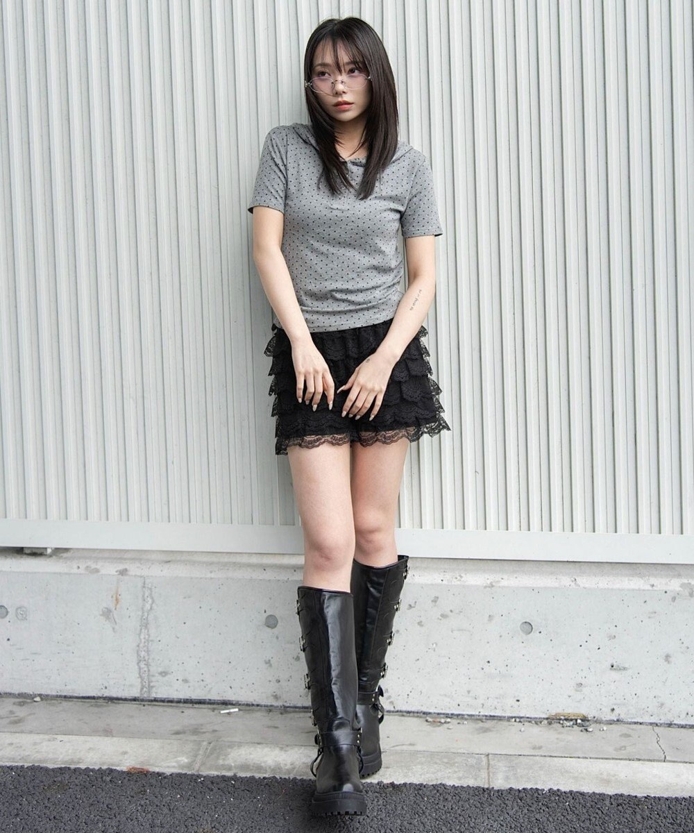 WEGO ヘンリーネックフードT 