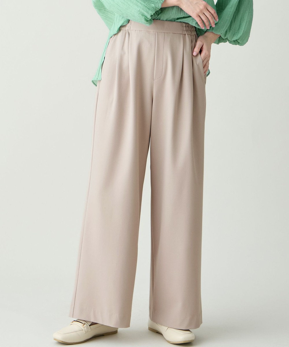 ANY イージーケアライトストレッチワイドパンツ 