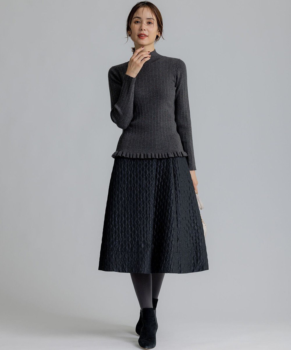 組曲 リブハイネック  ニット 