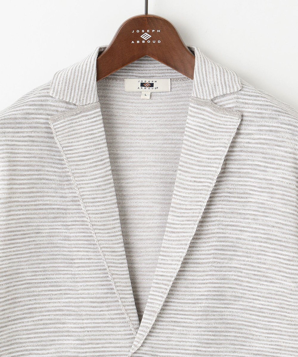 JOSEPH ABBOUD 【軽い/洗える】スラブギマボーダーニットカーディガン 