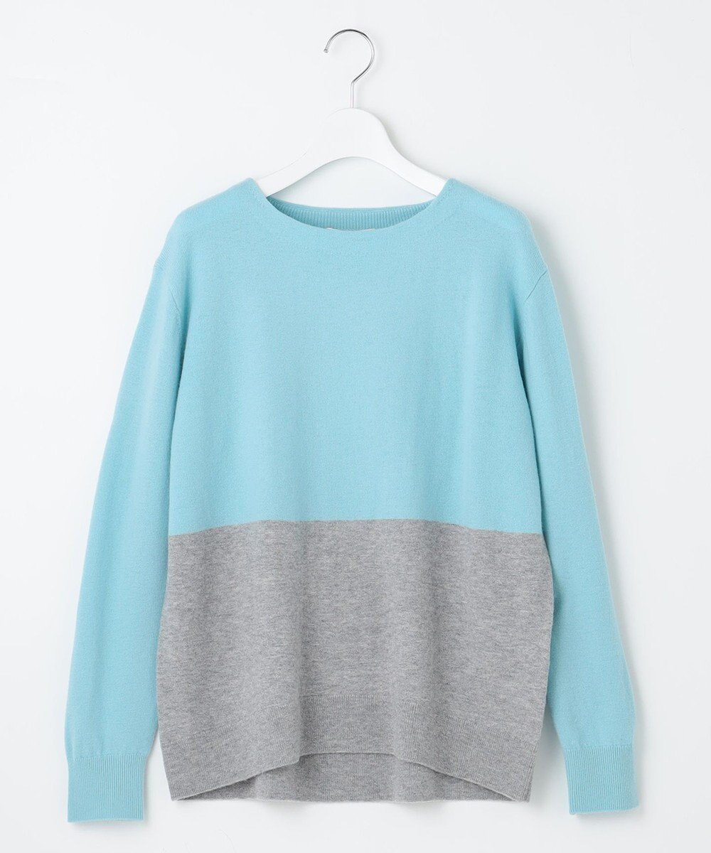 自由区 S 【洗える】セミウーステッドウールボートネック ニット 