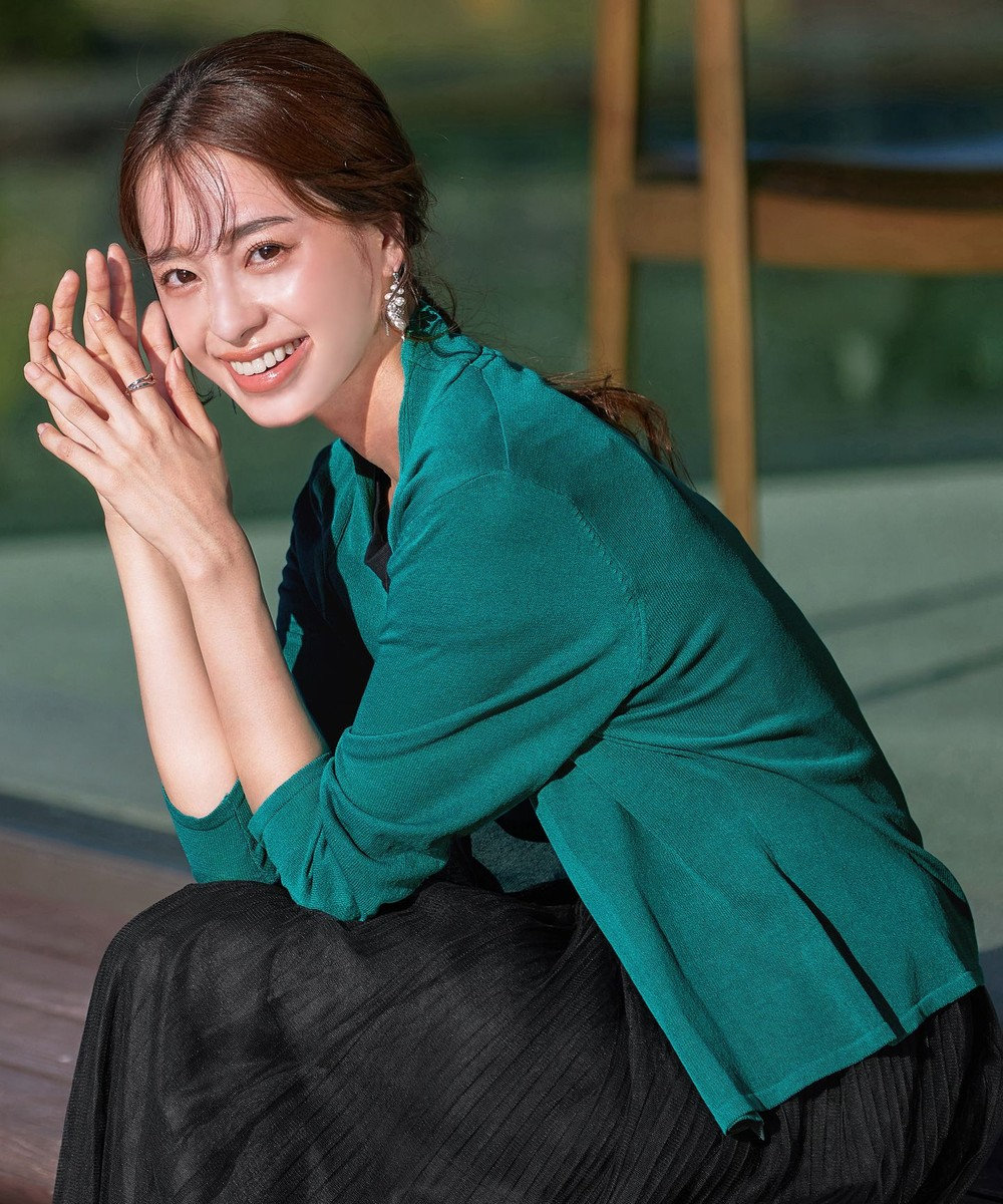 Tiaclasse 【小倉優子さん着用・UVケア・接触冷感】ショートトッパーカーディガン 