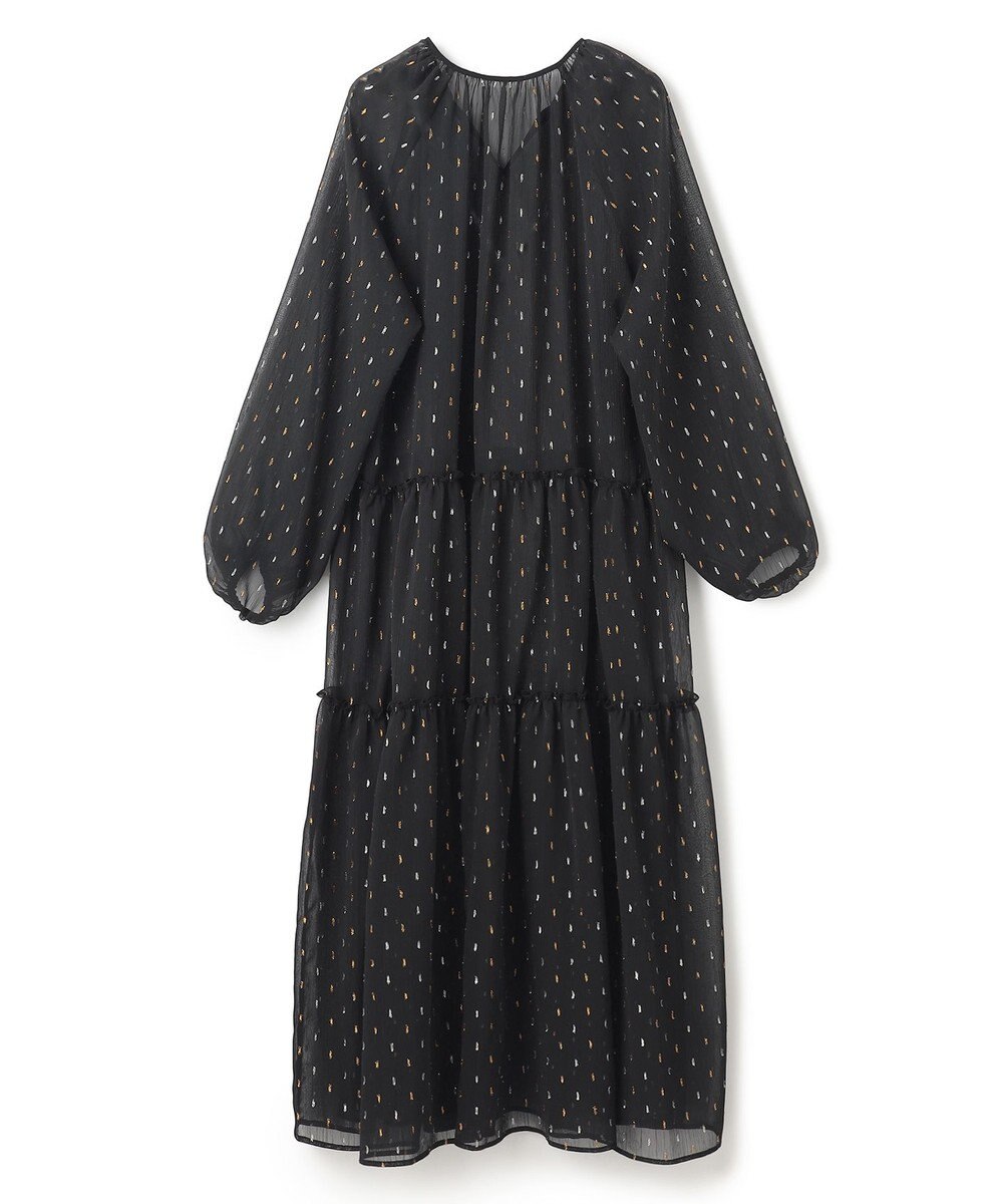 UNFILO ラメリンクルシフォン ワンピース 