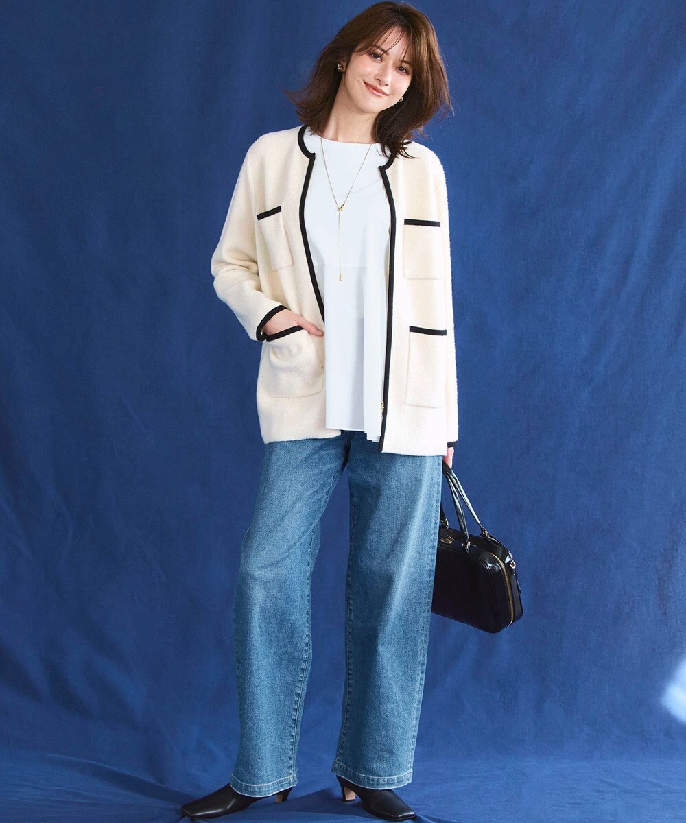 23区 S 【滝沢眞規子さん着用/VERY掲載/洗える】23区DENIM ストレッチ ワイドパンツ 