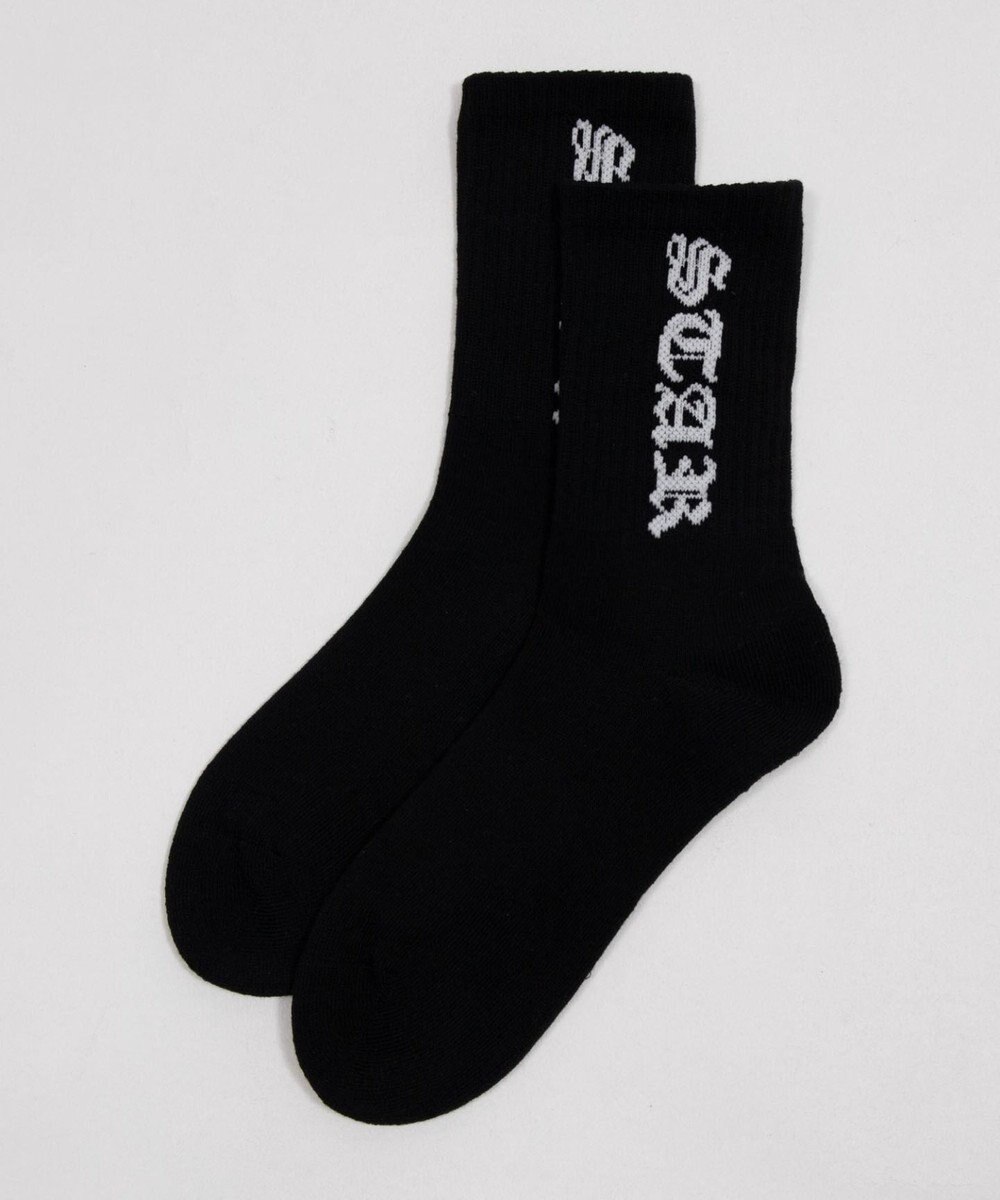 WEGO オールドイングリッシュロゴリブソックス 