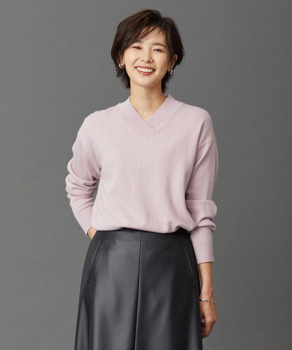 J.PRESS LADIES L 【洗える・WEB限定カラーあり】CASHMERE BLEND Vネック ニット 