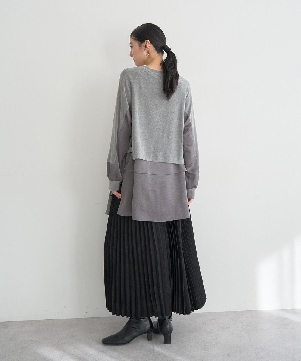 YECCA VECCA 素材MIXレイヤード起毛プルオーバー 