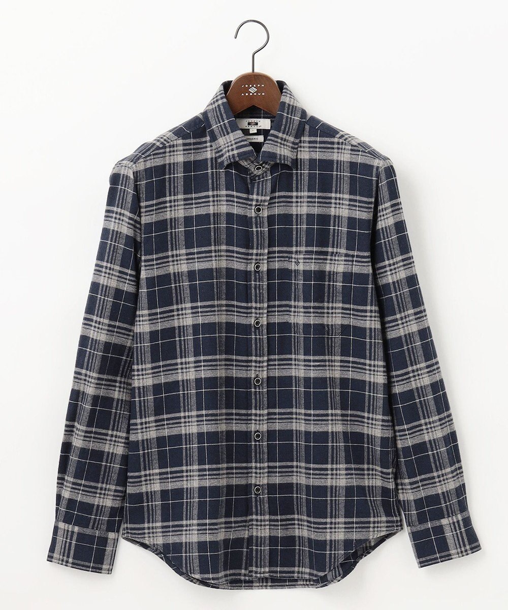 JOSEPH ABBOUD 【オーガニックコットン】ビッグチェック フランネルシャツ 