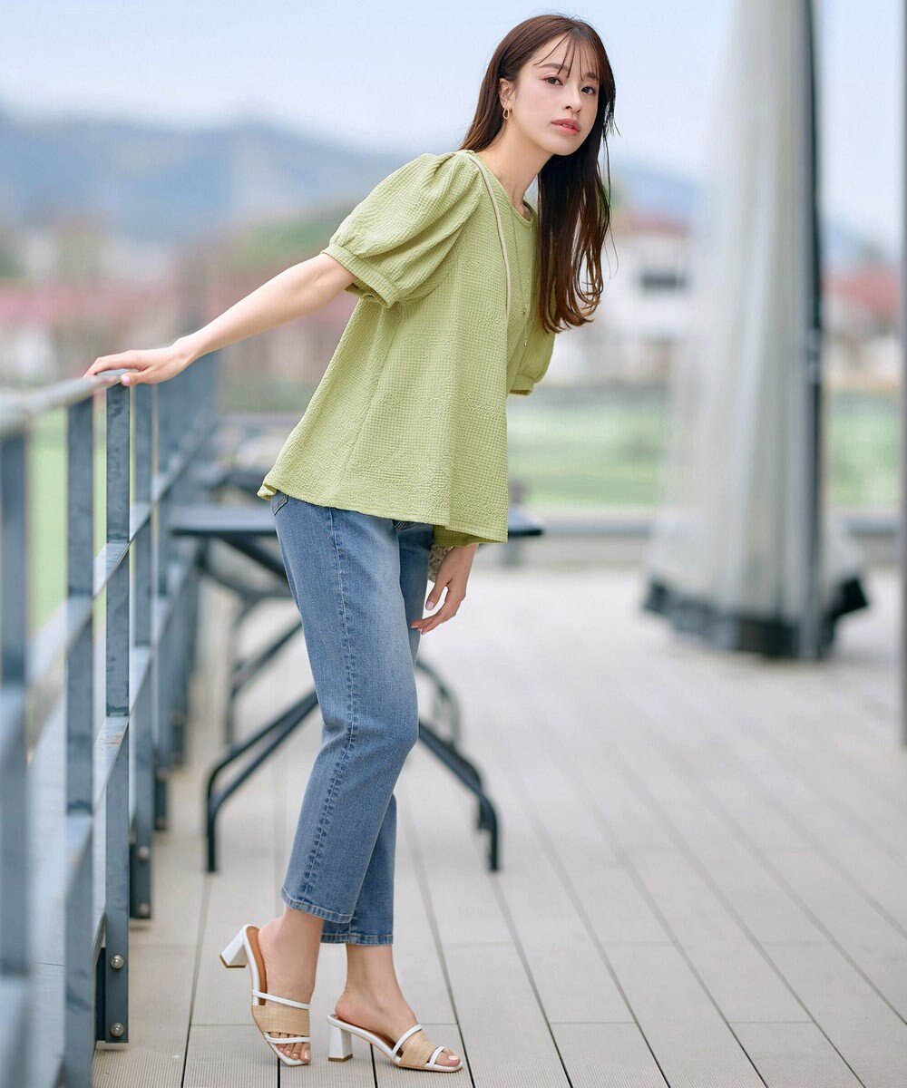 Tiaclasse 【洗える】ボリューム袖ジャガードプルオーバー 