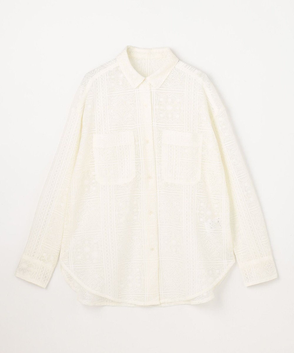 ANY L レースオーバーシャツ 