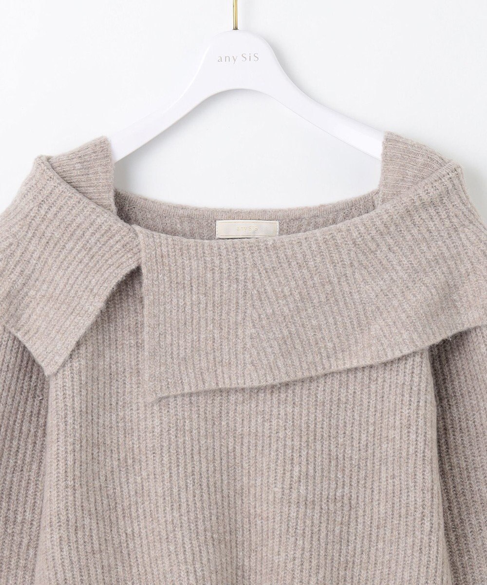 ANY SIS 【洗える】オフショル ニット 