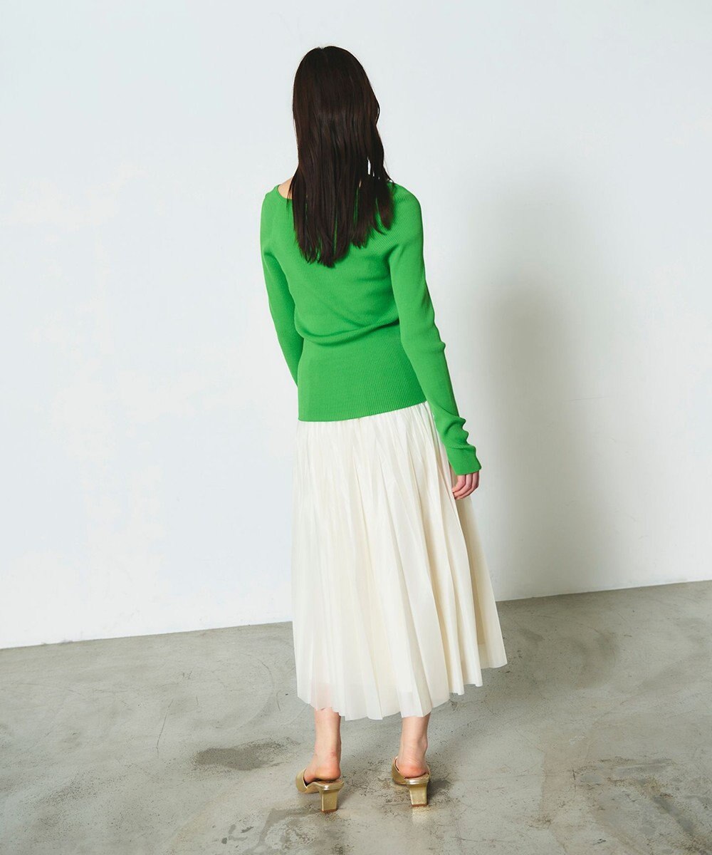 GRACE CONTINENTAL リブスクエアニットトップ 