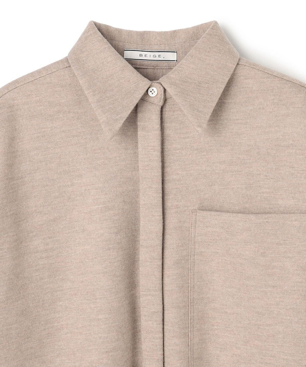 BEIGE， MONTAIGNE / ウールオーバーサイズシャツ 